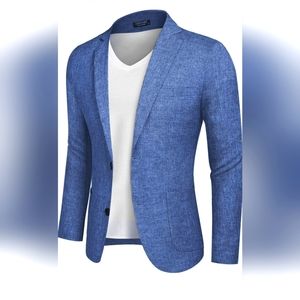 COOFANDY Mens Casual Blazer Sport Coat Lightweight Two Button Business Jacket S